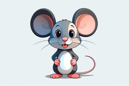 Cute cartoon mouse image materialの素材