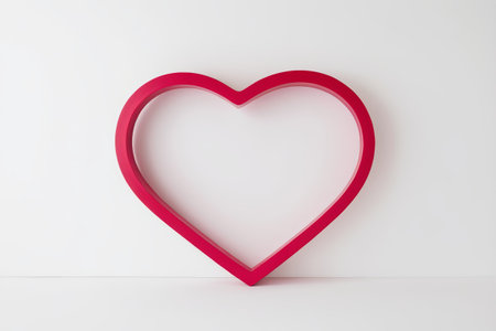 Red heart shaped three dimensional pattern backgroundの素材