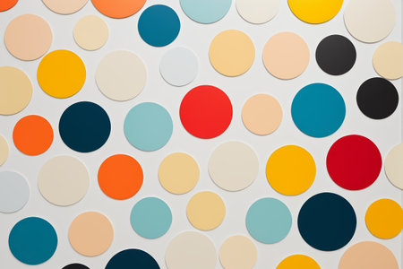 Colorful polka dot pattern backgroundの素材
