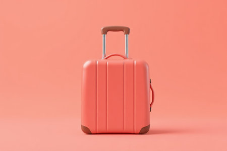 Pink Hand Suitcase Close upの素材