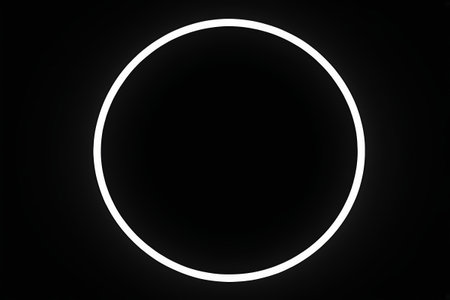 White light up ring with black backgroundの素材