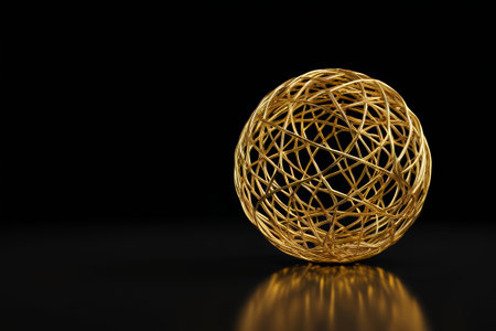 Gold mesh sphere design materialの素材