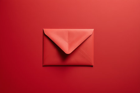 Red envelope on red backgroundの素材