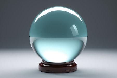 Close up of transparent sphere ornamentsの素材