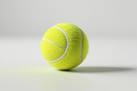 Close up of a single tennis ballの素材