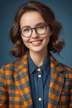 Bust portrait of a little blonde girlの素材