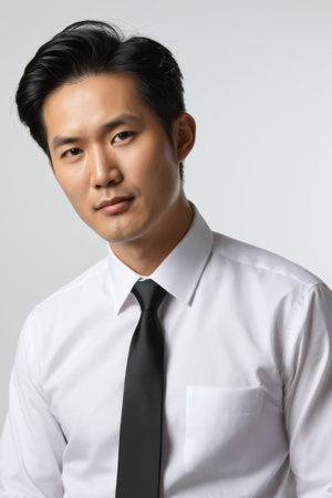 Portrait of a blonde woman at a tableの素材