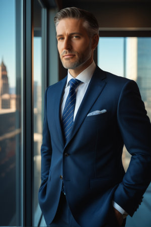 Business men portraits in the officeの素材