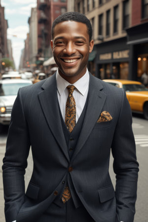 Portrait of a woman wearing a traditional headdressの素材