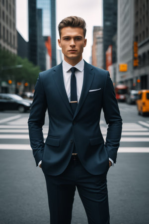Close up of an elderly man in a yellow raincoat in the rainの素材