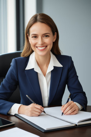 Group photo of a man wearing a hard hat and a suitの素材