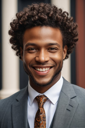 Smiling lady works on laptopの素材