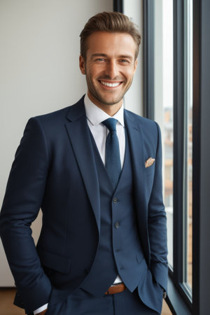 Portrait of a man in business attireの素材