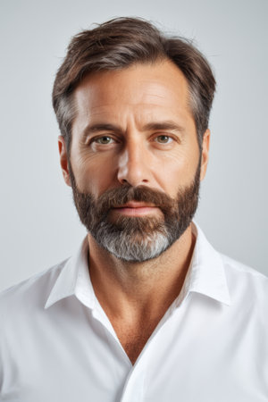 Portrait of a woman on a dark backgroundの素材