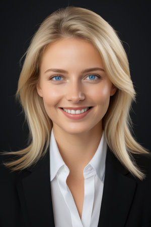 Portrait of construction site engineer holding drawingの素材