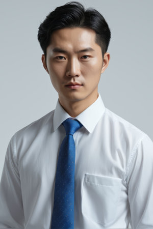 Frontal portrait of an African American womanの素材