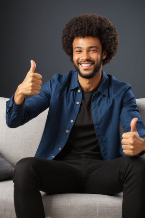 Smiling Portrait of African American Womanの素材