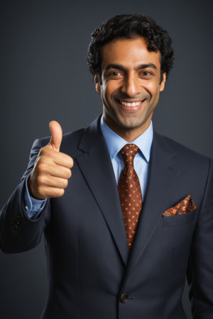 African American man in suit smilesの素材