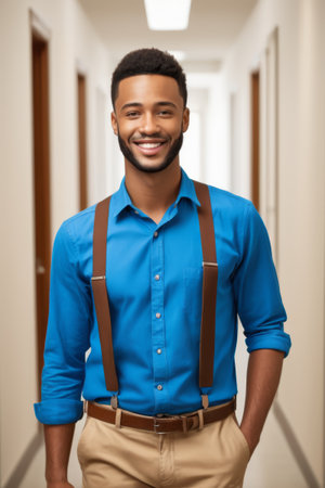 Woman wearing hard hat and reflective vest at construction siteの素材