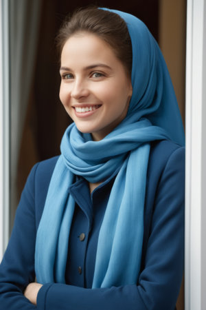 Smiling couple snuggling sceneの素材