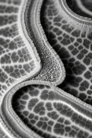 Black and white abstract texture pattern close upの素材