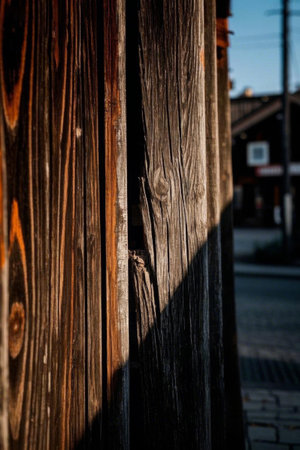 Close up of the texture of old outdoor wooden boardsの素材