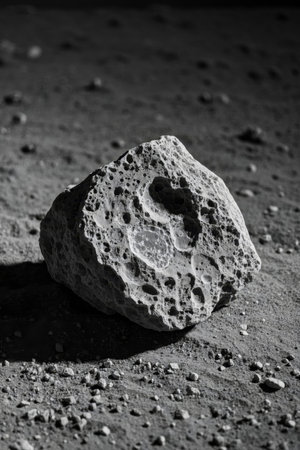 Close up of rocks on the lunar surfaceの素材