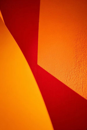 Red and yellow wall color contrast texture materialの素材