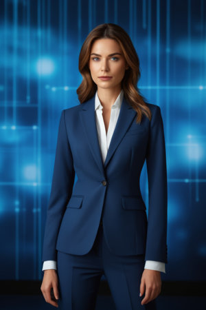 Portrait of a working woman in a suitの素材