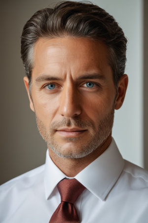 Business Men Formal Portrait Close upの素材