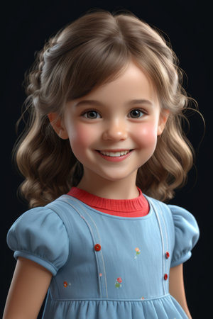 Smiling Little Girl Child Portraitの素材