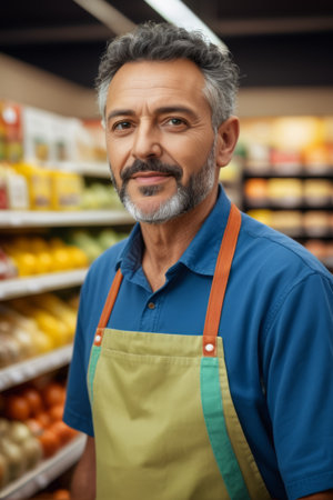 Bust of supermarket staffの素材