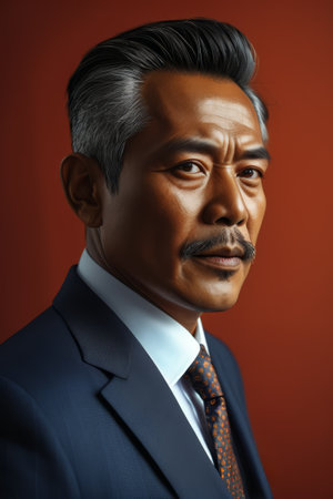 Portrait of mature man in suitの素材