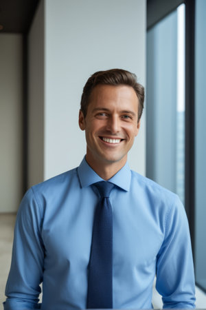Smiling Portrait of a Business Manの素材