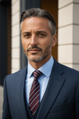 Business man portrait in suitの素材