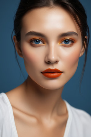 Close up portrait of a womanの素材