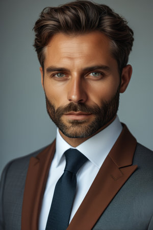 Portrait of a man in a suitの素材