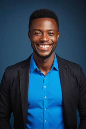 Smiling African American Business Men Portraitの素材