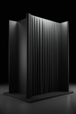 Black curtain stage display sceneの素材