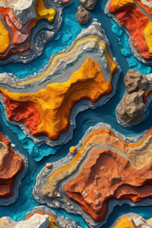 Colorful landform texture art patternの素材