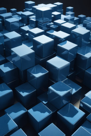 Blue Cube Stacking Sceneの素材