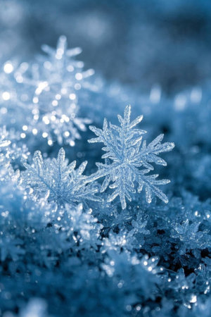 Macro Snowflake Close upの素材