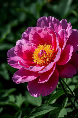 Close up of pink peonies in bloomの素材