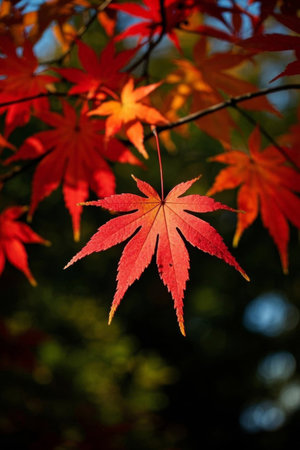 Autumn Maple Leaf Close upの素材