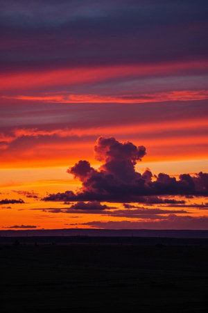 Sky and clouds under the gorgeous sunsetの素材