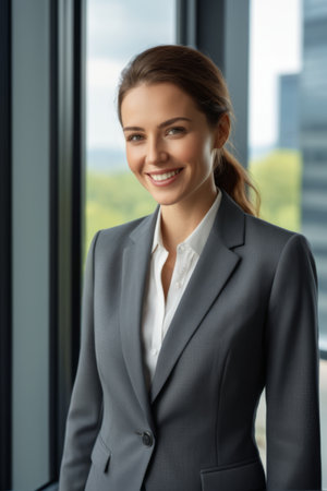 Smiling businesswoman business imageの素材