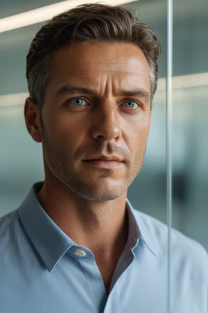 Business Men's Indoor Bust Portraitの素材