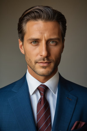 Business portrait of men in suit and tieの素材