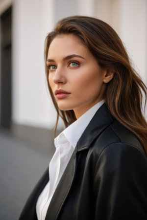 Outdoor Fashion Female Portraitの素材