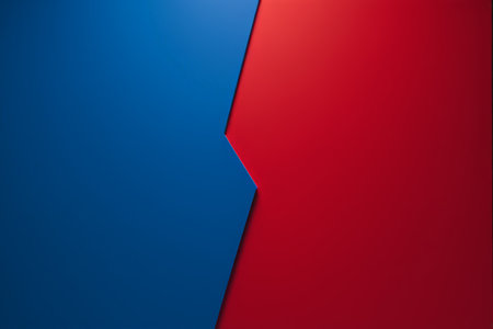 Red and blue contrasting backgroundの素材